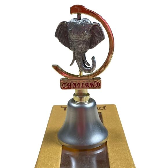 Custom Thailand Tourism Souvenir Elephant Hand Bell New In Box Condition - Picture 2 of 6